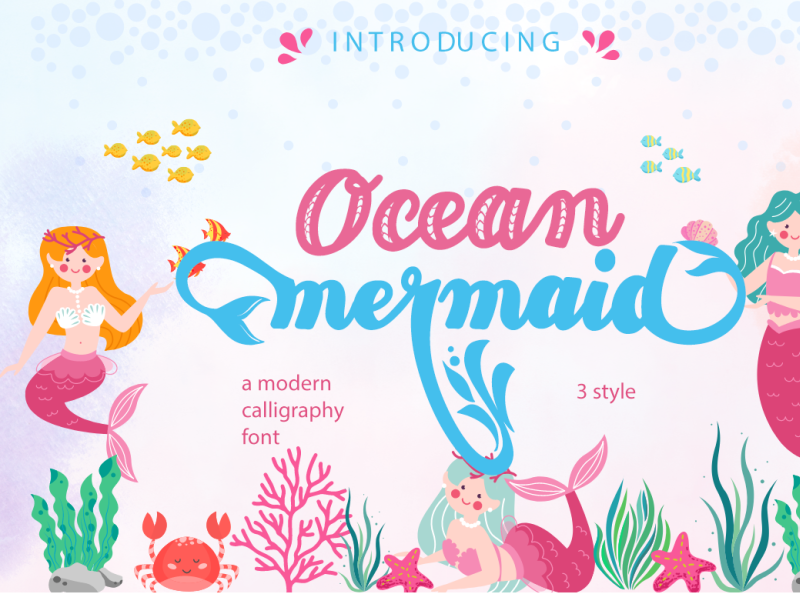 Mermaid font by cocodesign on Dribbble