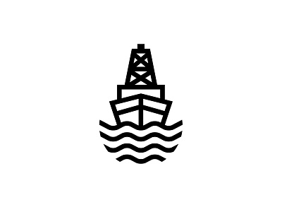 Ship Mark boat drop logo oil ship tower water