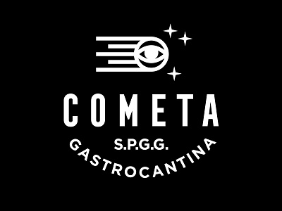 Cometa bar cantina comet cometa espacio estrella eye logo ojo restaurant space star