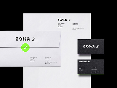 Zona 2 - Stationary 2 business card cardio exercise glitch letterhead logo run sport texture zona zone