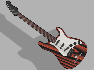 Guitar 3d design fusion360