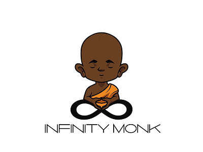 Logo design brand design graphics identity infinity logo monk vector