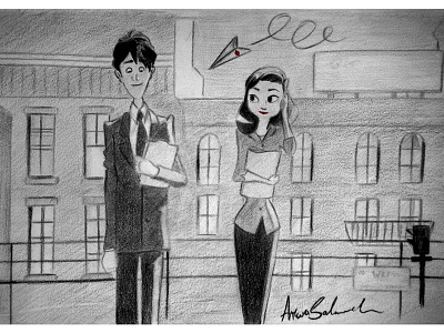 Paperman art drawing love paperman passion pencil