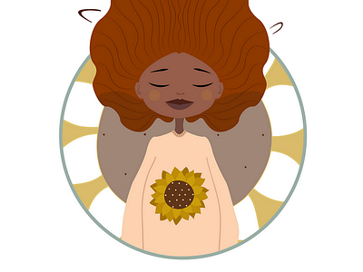 ~ characterdesign illustration sunflower woman