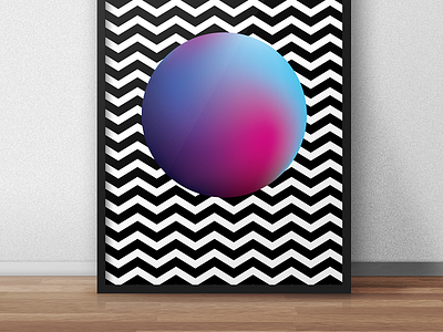 Sphere abstract contrast experiment gradient pastel pattern sphere zig zag