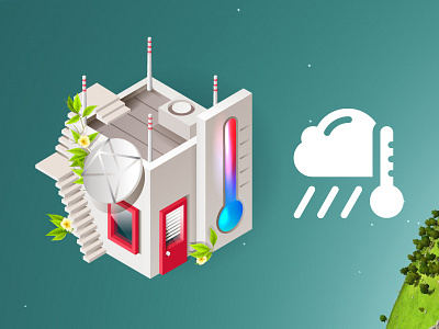 Forecast building icon for The Universim building design forecast game icon ui vector weather