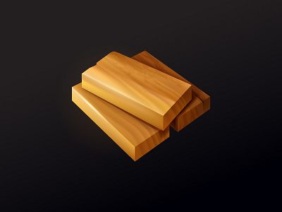 Wood plank icon game icon illustrator plank resource vector wood