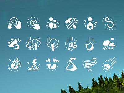 God power icons game gui icon power vector