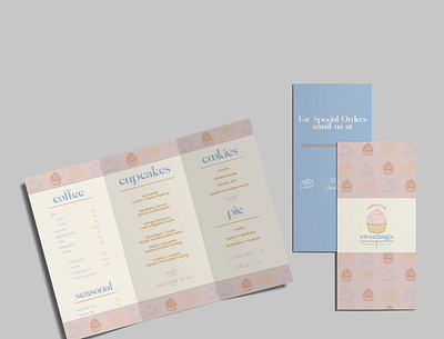Sweetings Bakery - Cafe Menu branding collateral design illustration logo typography