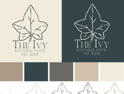 The Ivy Hotel Branding brand brand identity branding design illustration logo typography