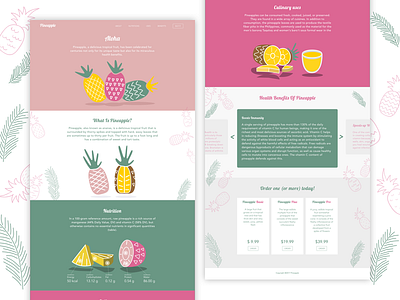 Pineaple Landing Page illustration inspiration landing page pineapple ui design