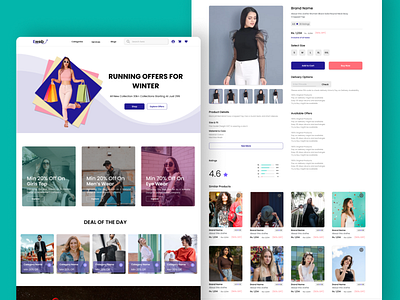 EWeb e-commerce Website design e commerce website design illustration landing page design ui ui design ux design website designing