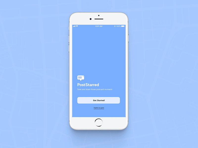 PostStarred App on boarding onboarding app illustration adobexd ux