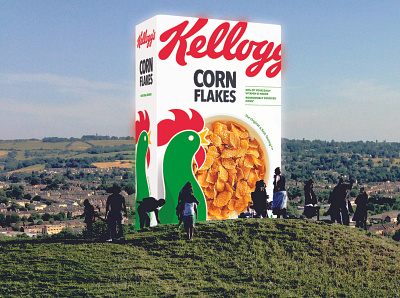 Illustrative image of the Kellogg's logo and famous branded corn