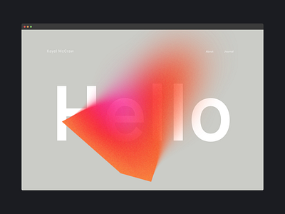 Portfolio exploration color colour design gradient homepage landing orange portfolio site typography web website