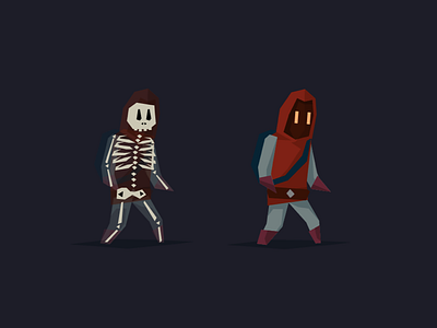 Character design 2d app character concept design game geometric illustration ios low poly skeleton