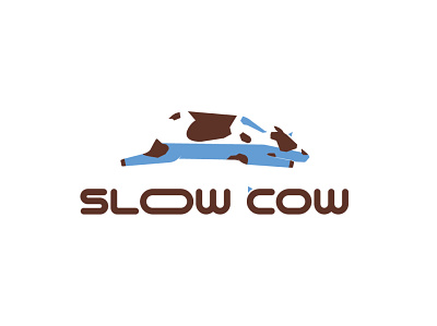 Slow cow branding design icon logo