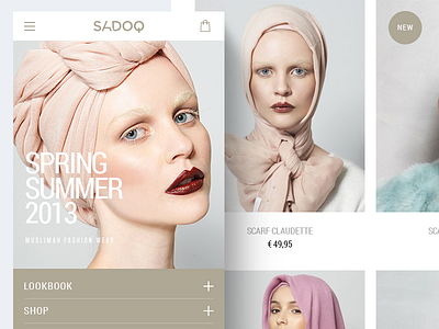 Sadoq Fashion - Case Study branding fashion id magazine mobile scarf web design women