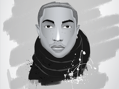 Pharrell Williams character illustration men pharrell