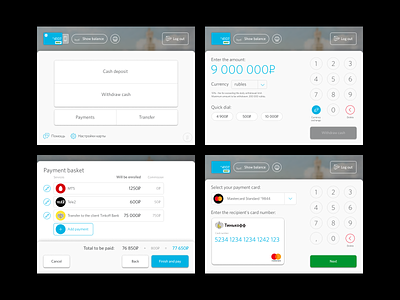 ATM Design Otkritie Bank Payment atm baking design fintech interaction redesign ui ux web