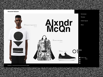 Alexander Mcqueen fashion site alexander black fashion mcqueen modern online shop site type ui ux web