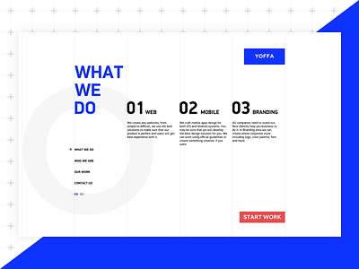 Yoffa design studio website design landing modern site sketch studio ui ux web white