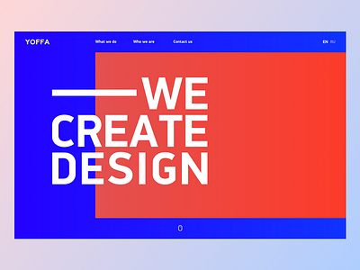 Yoffa Design website concept 1 design landing modern site sketch studio ui ux web white