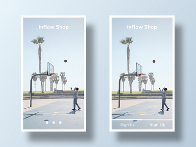 Inflow Shop App app blue interface ios light shop simple ui ux