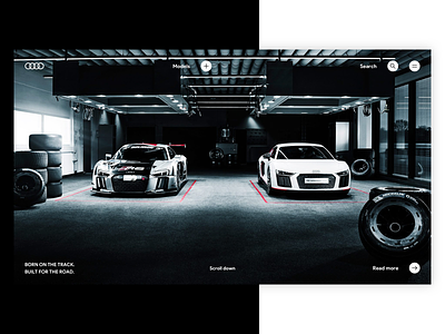 Audi Web Site Redesign audi minimal modern redesign site ui ux web