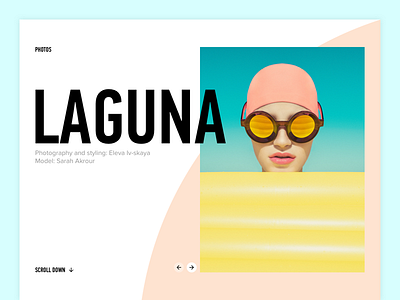 Laguna design fashion minimalism photo typography ui ux web