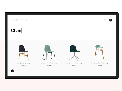 Normann Copenhagen Website Redesign clear color design furniture minimal shop ui ux web