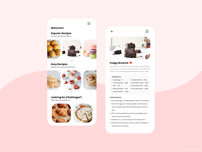 Dessert Recipe App UI Design app design dessert poppins recipe recipe app ui ui design unsplash