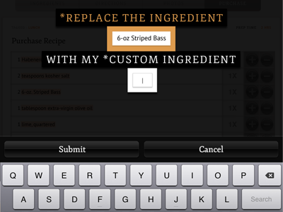 Replace Ingredient