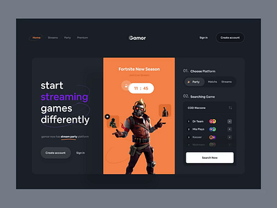 Streaming Platform 2d 3d app branding design gaming icon illustration logo streaming ui vector