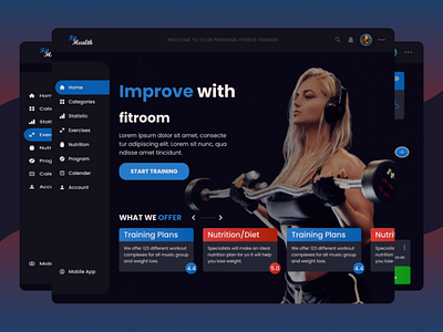 Fit Health UI Dashboard Design