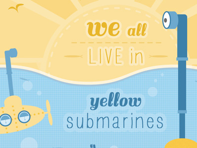 We all live in yellow submarines illustration design illustration illustrator photoshop submarine