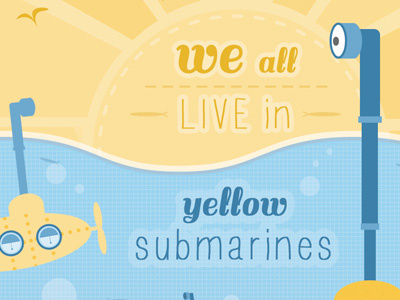 We all live in yellow submarines illustration
