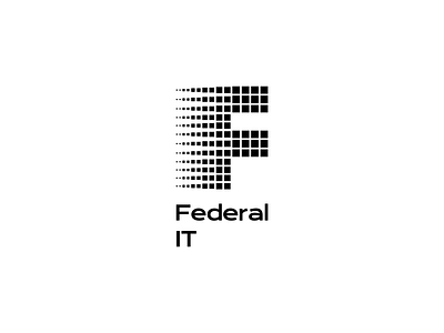 Federal IT brand branding clean design flat icon identity illustration logo vector