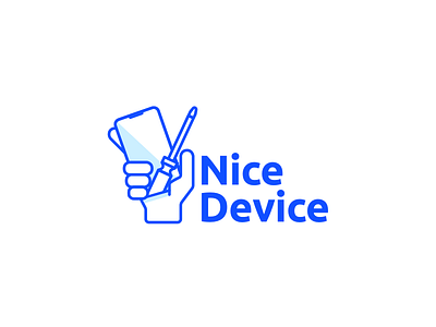 Nice Device logo branding design illustration ios iphone iphonex logo typography vector