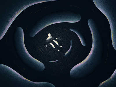 WIP blobs character dark figure lightly motion design photoshop scad textures