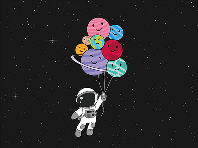 T-shirt Print - Astronaut design graphic design illustration