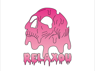 T-shirt Print - Melted Skull design graphic design illustration typography