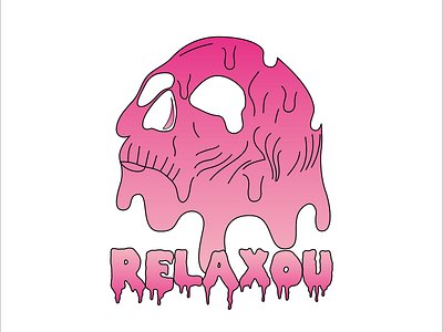 T-shirt Print - Melted Skull