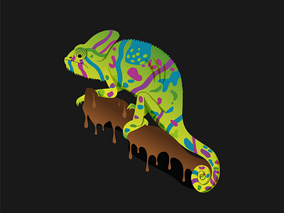 T-shirt Print - Chameleon