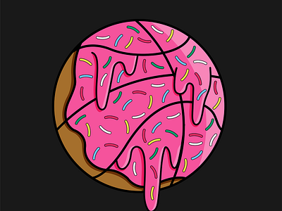 T-shirt Print - Basketball Donut