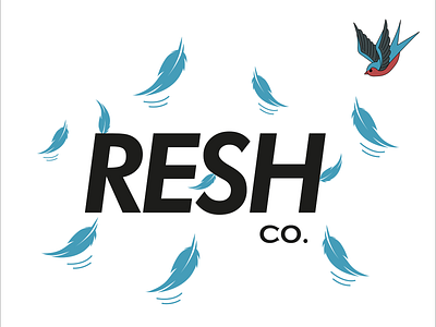 T-shirt Print - RESH Swallow design graphic design illustration typography