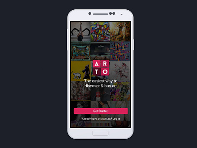 Arto Launch Screen android app art arto gallery launch mobile
