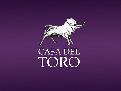 Casa del Toro branding branding design hotel sketch toro typography violet