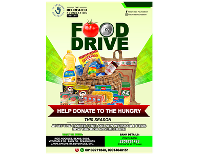 Food Drive Flyer branding design graphic design