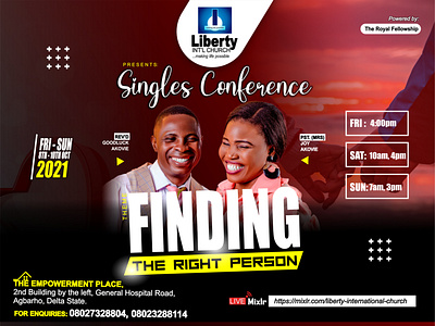 Singles Conference design graphic design